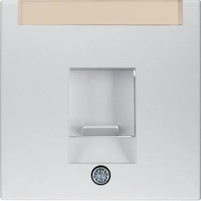 Berker centraalplaat modular jack 1-voudig S1/B3/B7 aluminium mat (11701404)