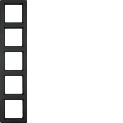 Berker afdekraam 5-voudig Q1 antraciet (10156086)