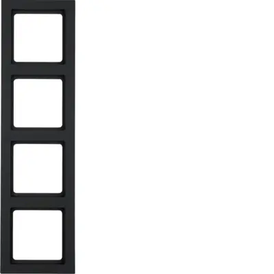 Berker afdekraam 4-voudig Q3 antraciet (10146096)