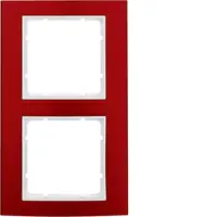 Berker afdekraam 2-voudig B3 rood aluminium/wit mat (10123022)