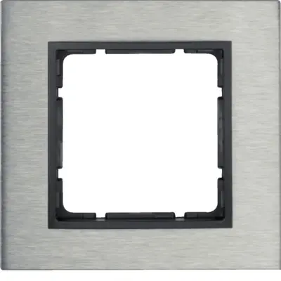 Berker afdekraam 1-voudig B7 edelstaal/antraciet mat (10113606)