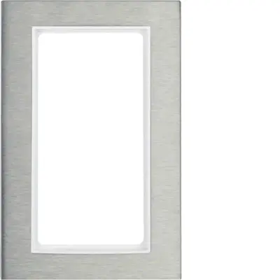 Berker afdekraam 1.5-voudig B7 edelstaal/wit mat (13093609)
