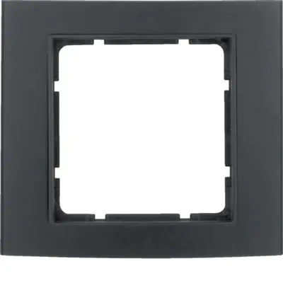 Berker afdekraam 1-voudig B3 zwart aluminium/antraciet mat (10113005)