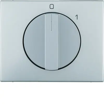 Berker draaiknop voor draaischakelaar aan/uit met opdruk 0-1 K5 aluminium (11507103)