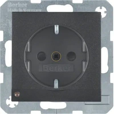Berker wandcontactdoos randaarde kindveilig LED-orientatielicht S1/B3/B7 antraciet mat (41091606)