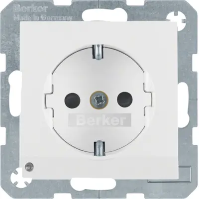 Berker wandcontactdoos randaarde kindveilig LED-orientatielicht S1/B3/B7 wit mat (41091909)
