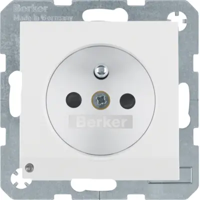 Berker wandcontactdoos penaarde kindveilig LED-orientatielicht S1/B3/B7 wit mat (6765101909)