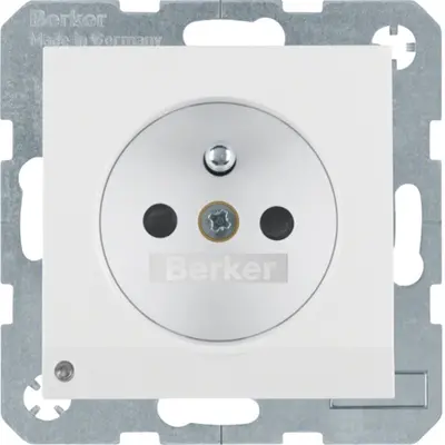 Berker wandcontactdoos penaarde kindveilig LED-orientatielicht S1/B3/B7 wit glans (6765108989)