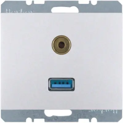 Berker usb/audio wcd k1/k5 alu (3315397003)