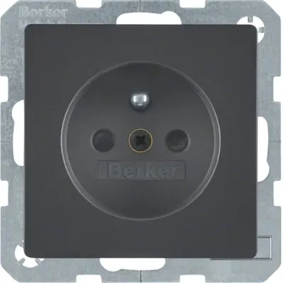 Berker wandcontactdoos penaarde kindveilig Q1/Q3/Q7 antraciet (6768766086)