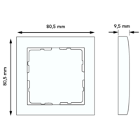 Berker afdekraam 1-voudig S1 aluminium mat (10119939)