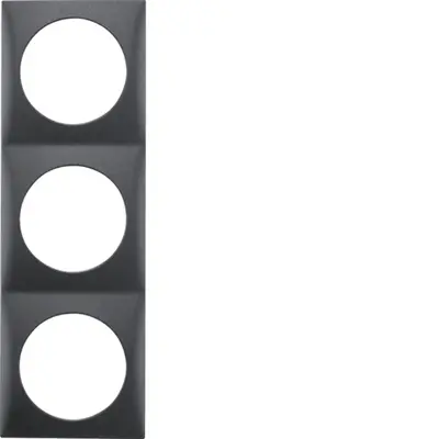 Berker Integro Flow afdekraam 3-voudig antraciet mat (918192515)
