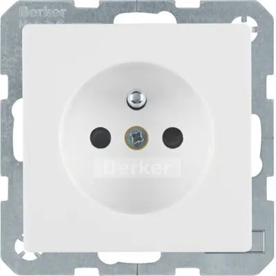 Berker wandcontactdoos penaarde kindveilig schroefklem Q1/Q3/Q7 wit (6765766089)