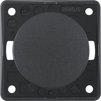 Berker Integro Flow uitschakelaar 2-polig 10 AX antraciet mat (936522505)