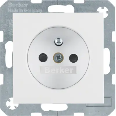 Berker wandcontactdoos penaarde kindveilig schroefklem S1/B3/B7 wit mat (6765761909)