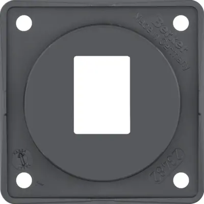 Berker Integro Flow draagplaat 1-voudig voor AMP modulaire jacks antraciet glans (945572505)