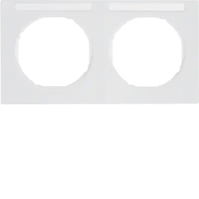 Berker afdekraam 2-voudig horizontaal met tekstveld R3 wit (10122279)