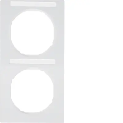 Berker afdekraam 2-voudig verticaal met tekstveld R3 wit (10122269)