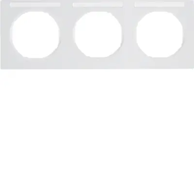 Berker afdekraam 3-voudig horizontaal met tekstveld R3 wit (10132279)