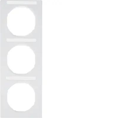Berker afdekraam 3-voudig verticaal met tekstveld R3 wit (10132269)