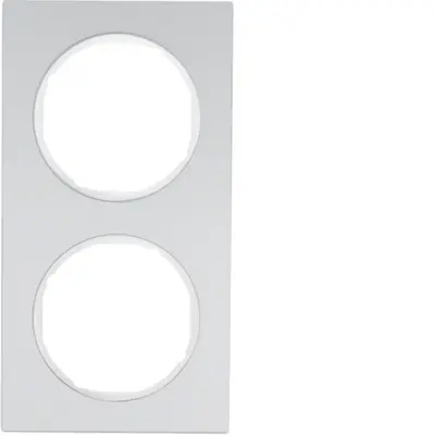 Berker afdekraam 2-voudig R3 aluminium/wit (10122274)