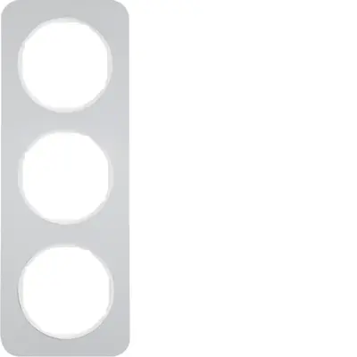 Berker afdekraam 3-voudig R1 aluminium wit (10132174)