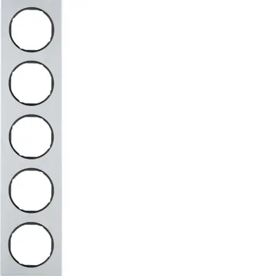 Berker afdekraam 5-voudig R3 aluminium/zwart (10152284)