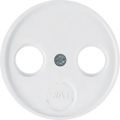 Berker centraalplaat antenne / COAX wandcontactdoos R1/R3/R8 wit (12032089)