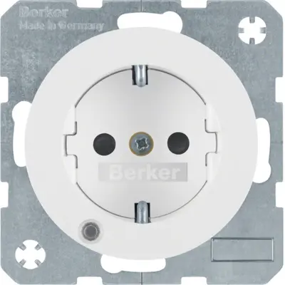 Berker wandcontactdoos controle-LED R1/R3 wit (41102089)