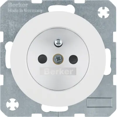 Berker wandcontactdoos penaarde kindveilig R1/R3/R8 wit (6768762089)