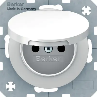 Berker wandcontactdoos penaarde kindveilig klapdeksel R1/R3/R8 wit (6768772089)
