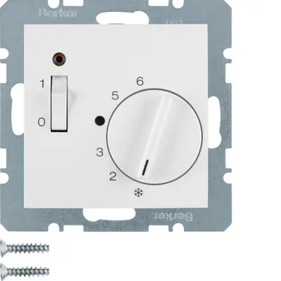 Berker kamerthermostaat 24V verbreekcontact S1/B3/B7 wit glans (20318989)