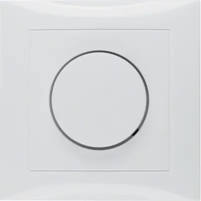 Berker dimmerknop draaidimmer met vast afdekraam S1 wit glans (11308989)