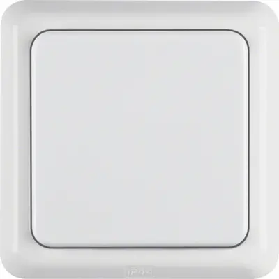 Berker wandcontactdoos randaarde klapdeksel inclusief afdekraam IP44 wit glans (471809)