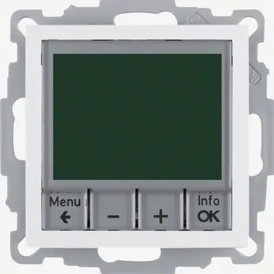 Berker thermostaat met display en maakcontact S1/B3/B7 wit mat (20441909)