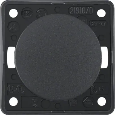 Berker Integro Flow pulsdrukker maakcontact antraciet mat (936712505)