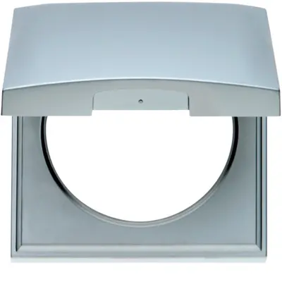 Berker Integro Flow afdekraam 1-voudig met klapdeksel mat chroom (918282528)