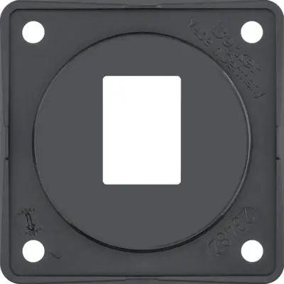Berker Integro Flow draagplaat 1-voudig voor AMP modulaire jacks zwart (9455705)