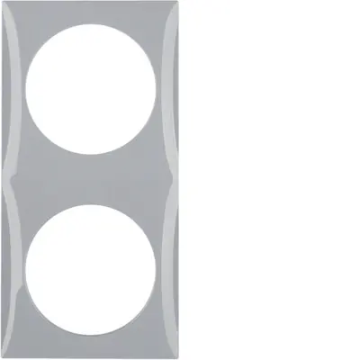 Berker Integro Flow afdekraam 2-voudig grijs glans (918262507)