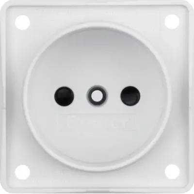 Berker Integro Flow wandcontactdoos zonder randaarde kindveilig wit mat (961942502)