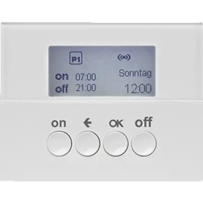 Berker KNX-RF schakelklok-opzetmod. berker K.1, polarwit (85745279)