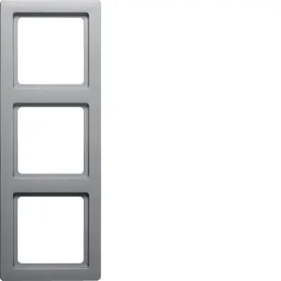 Berker afdekraam 3-voudig Q1 aluminium (10136084)