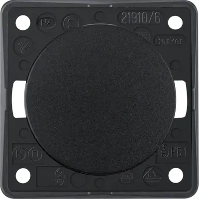 Berker Integro Flow wisselschakelaar 10 AX zwart glans (936562510)