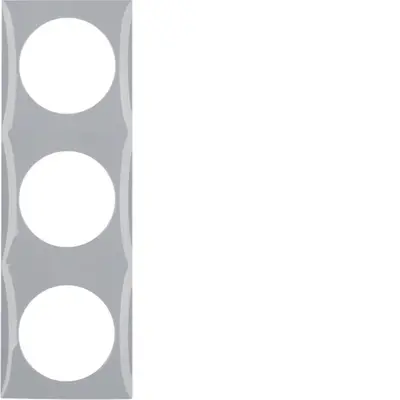 Berker Integro Flow afdekraam 3-voudig grijs glans (918192507)