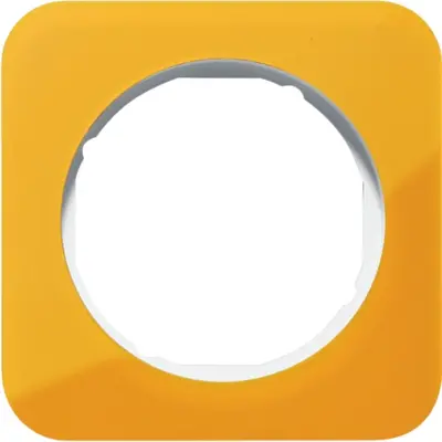 Berker afdekraam 1-voudig R1 transparant oranje acryl wit (10112339)