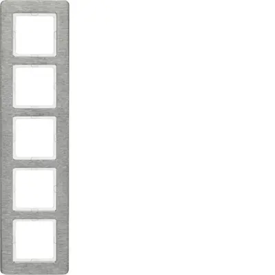 Berker afdekraam 5-voudig verticaal Q7 edelstaal (10156083)