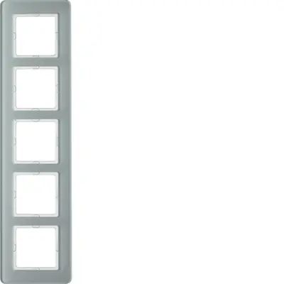 Berker afdekraam 5-voudig Q7 glas wit (10156079)