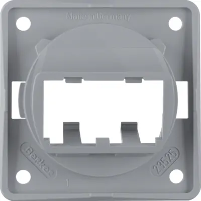 Berker Integro Flow draagplaat 2-voudig voor Mini-Com modules grijs glans (945592507)