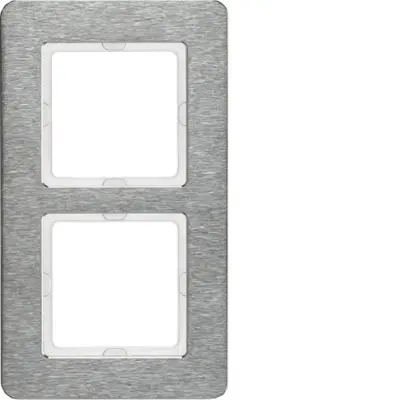 Berker afdekraam 2-voudig verticaal Q7 edelstaal (10126083)