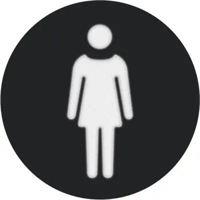 Berker folie rond met symbool vrouw (19058007)